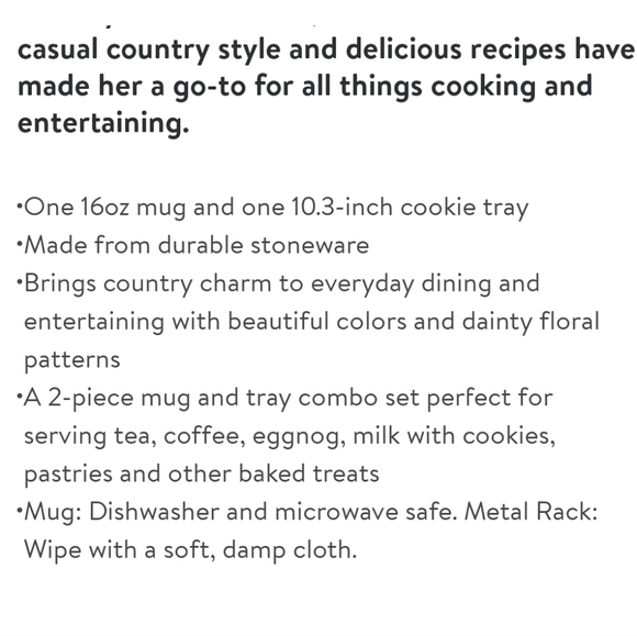 🎁 New Pioneer Woman Merry Meadow Cookie Tray and Mug Set - Picture 7 of 8